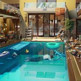 Локация "Двор виллы с бассейном"