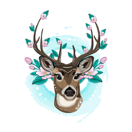 Весенний олень