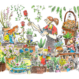 В цветочном магазинчике