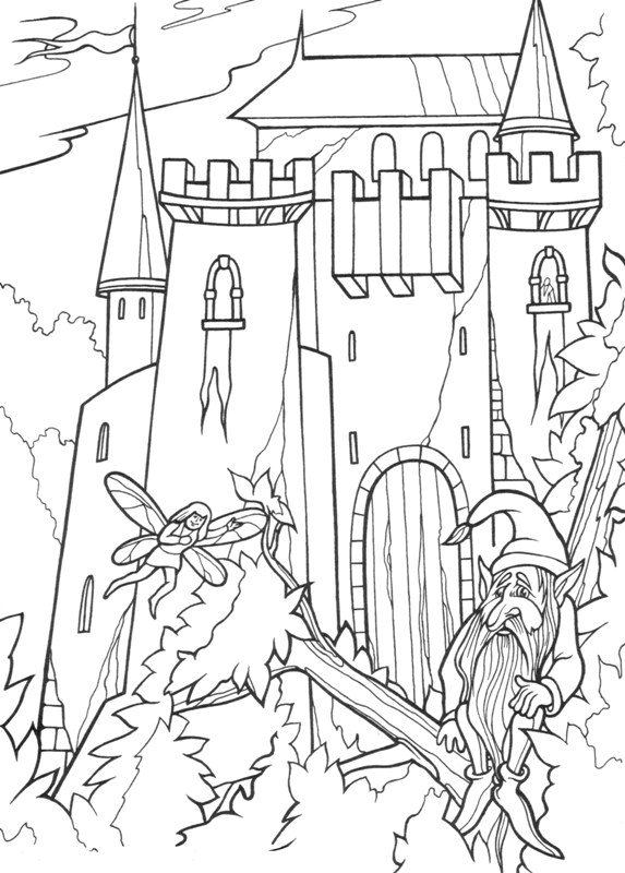 Замок(раскраска)