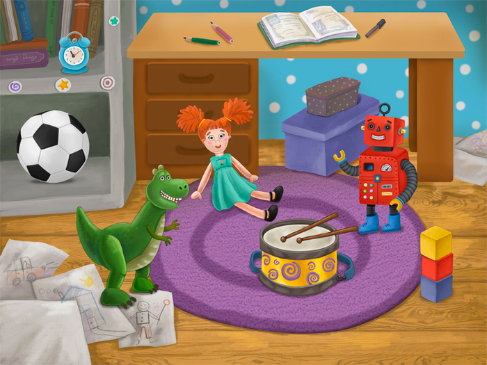 Деревня. Экран детского приложения.