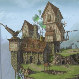 Стекловарня.