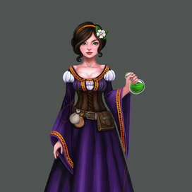 девушка продавец зелья