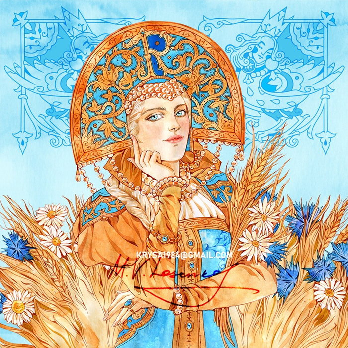 Девица в пшенице