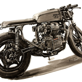 мотоцикл, кафешник на базе Honda GL500