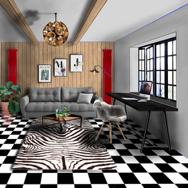 3d коллаж гостиной