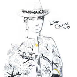 Dior fashion illustration