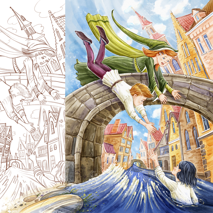 Диджитал иллюстрация к книге