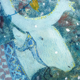 Новогодняя открытка. Олень