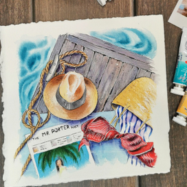 На пирсе в летний день