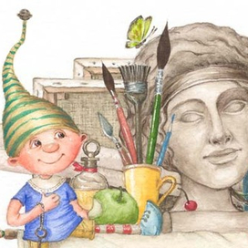 Натюрмортик  с гномиком (фрагмент)