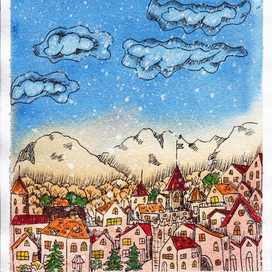 Снег над городом