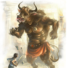 Тесей убивает минотавра