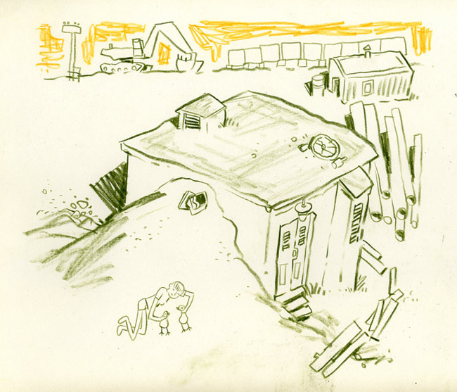 мальчик играющий дохлыми циплятами