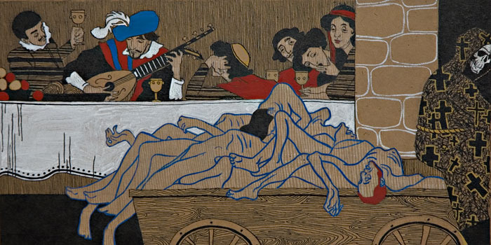 Иллюстрация к произведению А.С.Пушкина "Пир во время чумы"