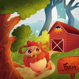 Книжная иллюстрация "Побег из курятника"