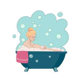 Девушка в ванне