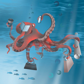 Деловая осьминожка