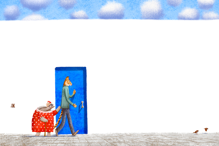 Синяя дверь