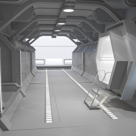 помещение в стиле sci-fi