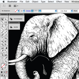 Слон. Вектор.