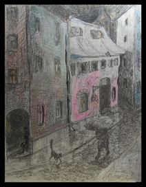 в тёмном переулке