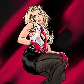 Пин-ап открытка к альбому "Turbo" группы Judas Priest