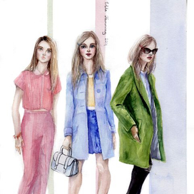 фэшн иллюстрация Эль Фаннинг