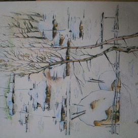 деревня зима