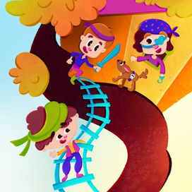 Книжная иллюстрация с детьми-пиратами