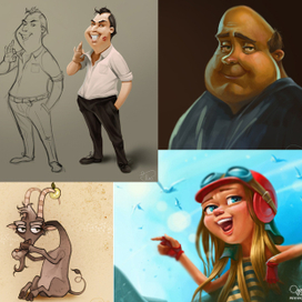 Быстрые эскизы персонажей: 