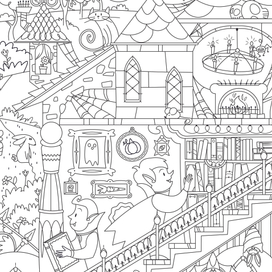 Иллюстрации для раскраски с аудиосказками