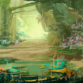 Little village in the forest