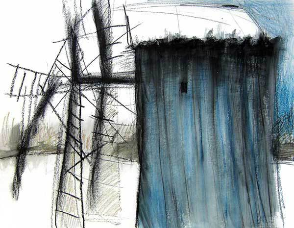 Мельница, зима