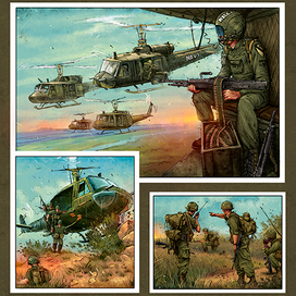 Страница из комикса "На тропе Хо Ши Мина"