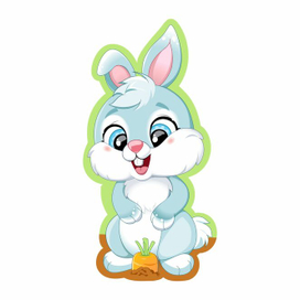 фигурный пазл Зайчик и морковка