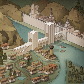 Изометрическая карта местности