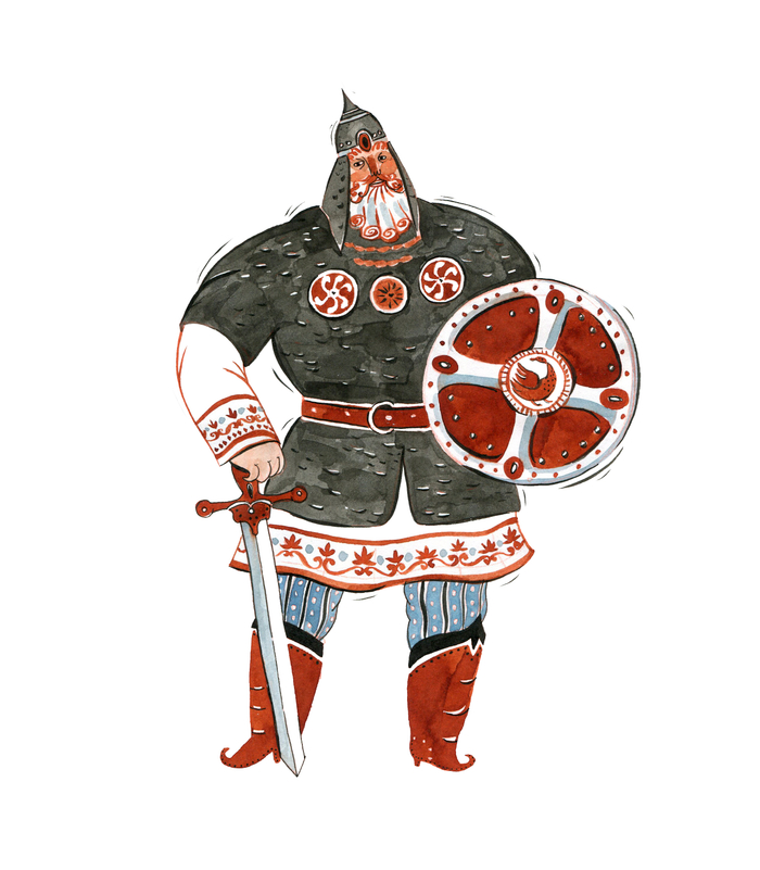 Inktober 2017 / Илья Муромец