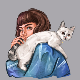 Портрет с котиком