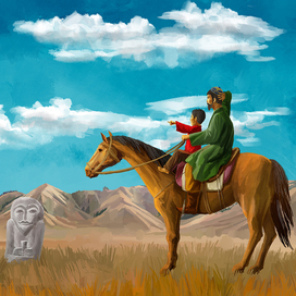 Кочевник с сыном