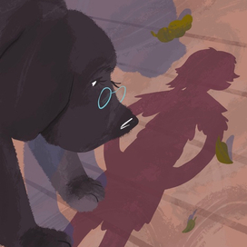 Нэнна поймала тень Питера Пэна