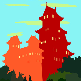 Замок феодала в Японии