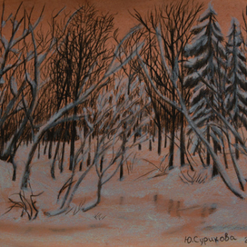 По мотивам картины И.И.Шишкина "Лес зимой"