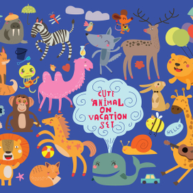 набор векторных животных