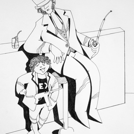 Большой парадный портрет с тенями А.С. Пушкина и его старшего сына