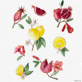 Гранатово-лимонные мотивы