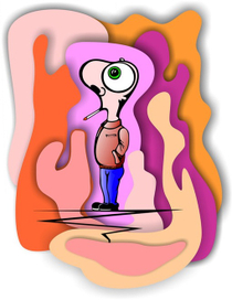 Курящий мужчина