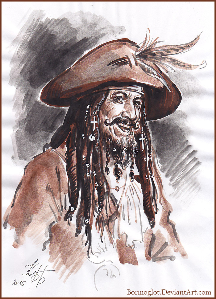 Капитан Тиг. Набросок.