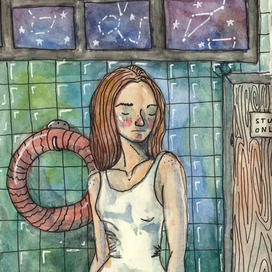 Девушка в бассейне