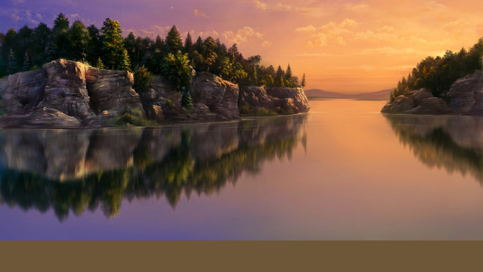 Локация для игры, вечерняя